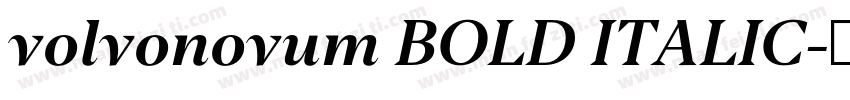 volvonovum BOLD ITALIC字体转换